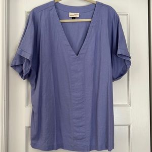 UNIVERSAL THREAD - v-neck short sleeved top 2X